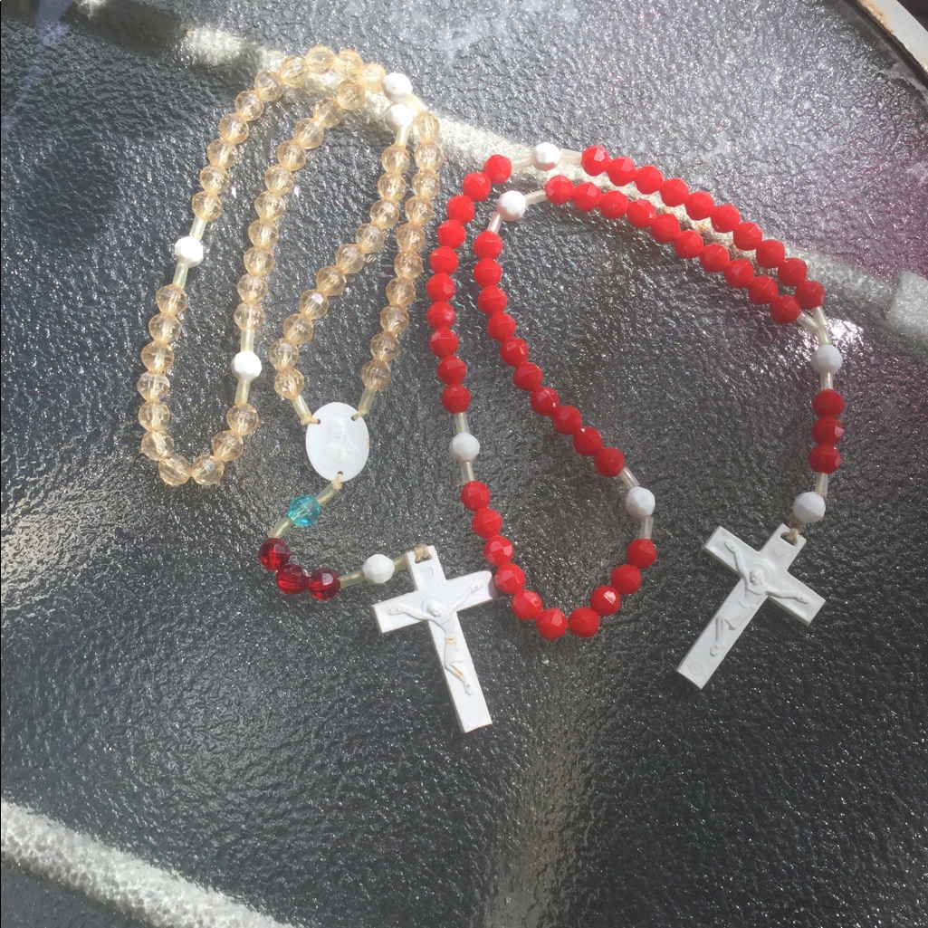 Pair Of Vintage Plastic Rosaries